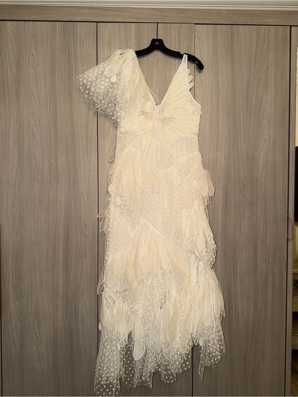 Zimmermann White Rhythmic Fluted Gown